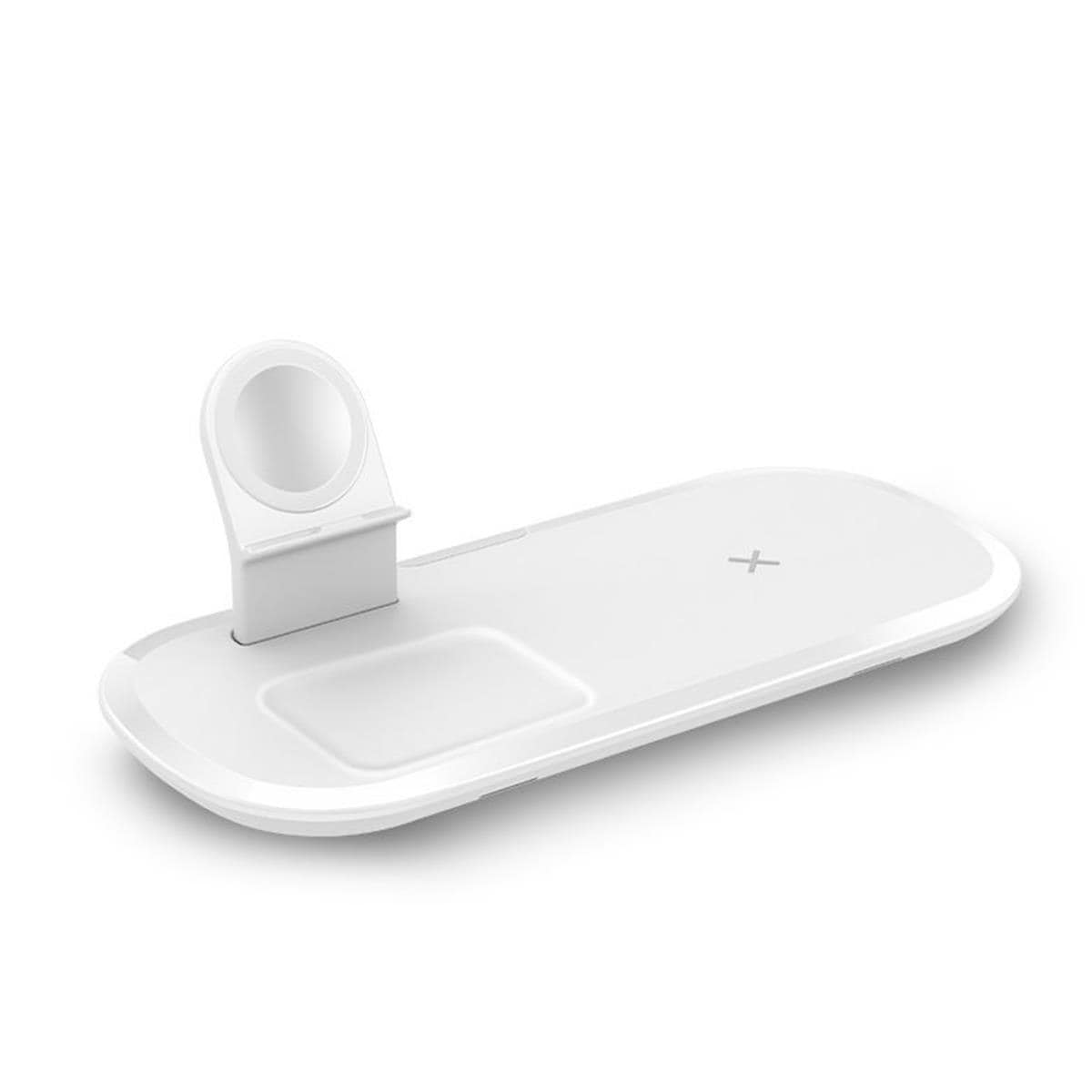 Cargador Inalámbrico de Inducción Fralugio 3 en 1 Blanco