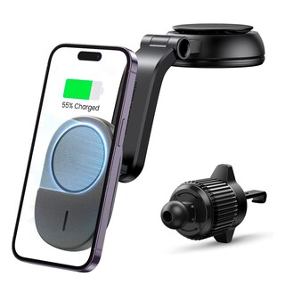 Foto 1 | Foto 1 | Cargador Inalámbrico Para Auto Magsafe Carga Rapida 15w Soporte Celular Magnetico Con Succión Compatible Con Iphone