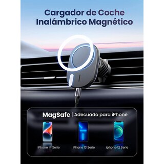Foto 2 | Foto 2 | Cargador Inalámbrico Para Auto Magsafe Carga Rapida 15w Soporte Celular Magnetico Con Succión Compatible Con Iphone