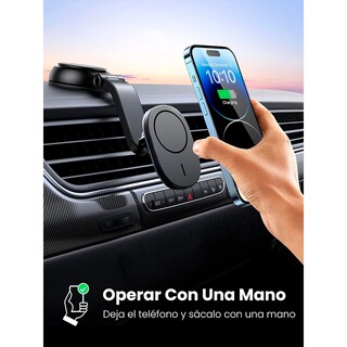 Foto 7 | Foto 7 | Cargador Inalámbrico Para Auto Magsafe Carga Rapida 15w Soporte Celular Magnetico Con Succión Compatible Con Iphone