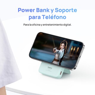Foto 4 | Foto 4 | Power Bank Magnética 5000 Mah Pd 20w Baseus Magpro con Soporte Y Usb-c Lateral Azul