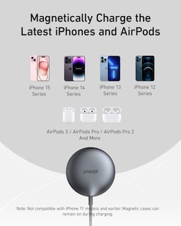 Foto 7 | Foto 7 | Cargador Inalámbrico Anker Maggo Magnetic 15w para iPhone - Venta Internacional