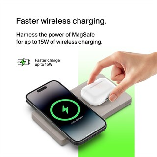 Foto 2 | Foto 2 | Base De Carga Inalámbrica Belkin Boostcharge Pro 2 En 1 Magsafe 15w - Venta Internacional.