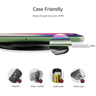 Foto 5 | Foto 5 | Cargador De Teléfono Inalámbrico Amazon Basics 15w Qi Para Iphone/samsu - Venta Internacional.