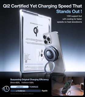 Foto 7 | Foto 7 | Cargador Inalámbrico Torras Polarcircle Qi2 Mag-safe 15w Para Iphone - Venta Internacional.