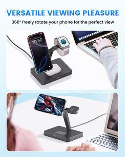 Foto 4 | Foto 4 | Estación De Carga Inalámbrica Joygeek 3 En 1 Para Apple Mag-safe - Venta Internacional.