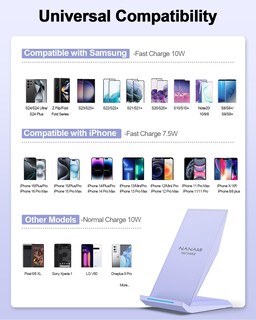 Foto 2 | Foto 2 | Cargador Inalámbrico Nanami Fast Qi Charging Stand 2 Piezas - Venta Internacional