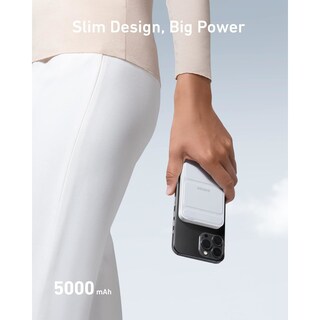 Foto 5 | Foto 5 | Power Bank Inalámbrico Magnético Anker 5000 Mah Usb-c Blanco