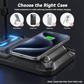 Foto 3 | Foto 3 | Soporte Para Auriculares Y Mando Con Carga Inalámbrica Kdd - Venta Internacional.