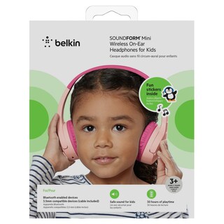 Foto 7 | Foto 7 | Auriculares Inalámbricos Belkin Rosa para Niños