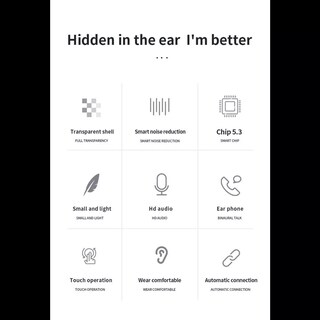 Foto 2 | Foto 2 | Manos Libres Audífonos Bluetooth 5.3 Tm20 Fralugio Tws color Blanco