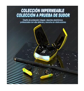 Foto 5 | Foto 5 | Audífonos Gamer X16pro Bluetooth 5.2 Estéreo Pantalla Digital Amarillo
