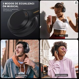 Foto 4 | Foto 4 | Audífonos Inalámbricos Over Ear Bluetooth 5.4 Gamer Beige