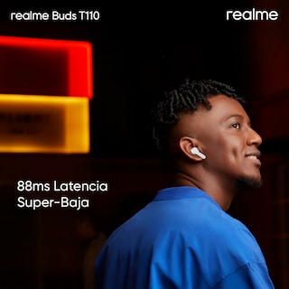 Foto 6 | Foto 6 | Audifonos Realme T110 Bt 5.3 Enc Driver 10mm Batería 28h Control Táctil Ipx5 Azul