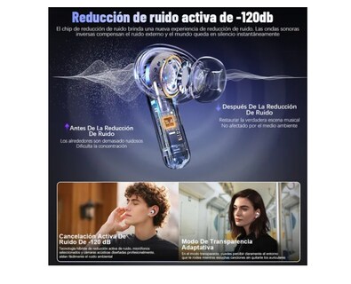 Foto 3 | Foto 3 | Smart Pantalla Audífonos Xtellar Bluetooth 5.4 Anc Auriculares