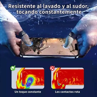 Foto 3 | Foto 3 | Guantes Dedales Dedos Gamer Original Touch Profesional 7 Pzs Eo Safe Imports Esi-14355 Gris
