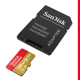 Foto 2 | Foto 2 | Tarjeta de Memoria SanDisk de 128 GB Extreme MicroSDXC con Adaptador - Venta Internacional