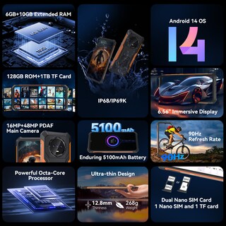 Foto 2 | Foto 2 | Smartphone Cubot Kingkong Es 6 Gb De Ram 128 Gb De Rom Android 14