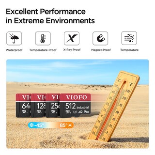 Foto 5 | Foto 5 | Tarjeta Microsd Viofo 128 Gb De Grado Industrial U3 A2 V30 Con Adaptador - Venta Internacional.