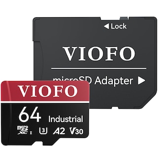 Foto 7 | Foto 7 | Tarjeta Microsd Viofo 64gb De Grado Industrial U3 A2 V30 Con Adaptador - Venta Internacional.