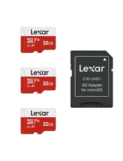 Foto 1 | Foto 1 | Tarjeta Micro Sd Lexar De 32 Gb, Paquete De 3 Con Adaptador De Hasta 100 Mb/s - Venta Internacional.