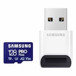 Tarjeta De Memoria Samsung Pro Plus Microsd De 128 Gb Con Lector De 180 Mb/s - Venta Internacional.