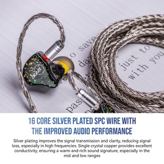 Foto 4 | Foto 4 | Cable Iem Linsoul Tripowin Zonie De 2 M De Largo, 16 Núcleos, Chapado En Plata - Venta Internacional.