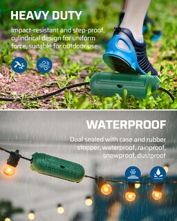 Foto 4 | Foto 4 | Funda Para Cable De Extensión Dewenwils, Paquete De 6, Impermeable, Verde - Venta Internacional.
