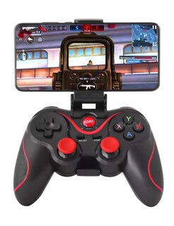 Foto 1 | Foto 1 | Control Bluetooth Android Pc Con Soporte, Negro/rojo