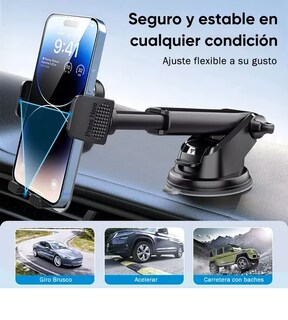 Foto 2 | Foto 2 | Soporte Xtellar De Celular Para Auto Con Ganchos Dobles Más Estables Negro