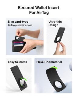 Foto 2 | Foto 2 | Inserto Tipo Cartera Belkin Apple Airtag Secure Black (paquete De 2) - Venta Internacional.