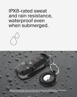 Foto 2 | Foto 2 | Seguro Impermeable para Apple Airtag Negro 4 Piezas - Venta Internacional