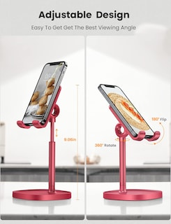 Foto 4 | Foto 4 | Soporte Para Teléfono Celular Lisen En Ángulo Ajustable (rojo) - Venta Internacional.