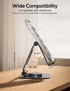 Foto 7 | Foto 7 | Soporte Para Teléfono Nulaxy, 2 Unidades, Con Rotación De 360 Grados, Aluminio Negro - Venta Internacional.