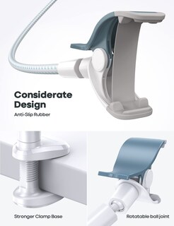 Foto 3 | Foto 3 | Soporte Para Teléfono Lamicall Con Cuello De Cisne, Nailon Trenzado, Azul Y Blanco - Venta Internacional.
