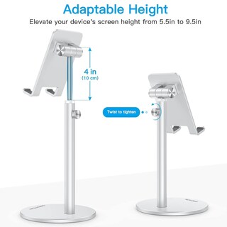 Foto 3 | Foto 3 | Soporte Para Teléfono Móvil Omoton, Ángulo Ajustable En Altura, Plateado - Venta Internacional.