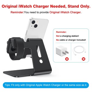 Foto 2 | Foto 2 | Soporte Omoton Para Apple Watch Y Iphone, Color Negro - Venta Internacional.