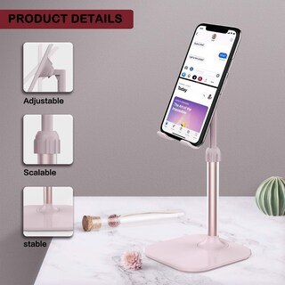 Foto 4 | Foto 4 | Soporte Para Teléfono Móvil Doboli Ajustable Para Iphone, Color Rosa - Venta Internacional.