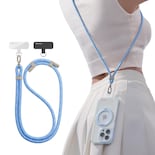 Cordón De Teléfono Tipo Bandolera Torras Con 2 Lengüetas Para Teléfono, Color Azul - Venta Internacional.