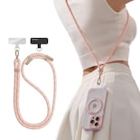 Cordón Cruzado Para Teléfono Torras Con 2 Pestañas Para Teléfono, Color Rosa - Venta Internacional.