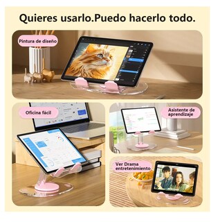 Foto 3 | Foto 3 | Soporte 360 Ajustable Plegable Para Tableta/télefono Rosa Transparente