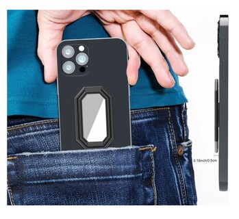 Foto 5 | Foto 5 | Anillo Sujetador Celular De Soporte Para Celular Ultrafino Rectangular Negro