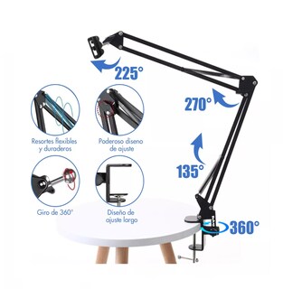 Foto 4 | Foto 4 | Soporte Para Celular Ipad Tablet Ajustable Soporte Brazo, Belug Negro
