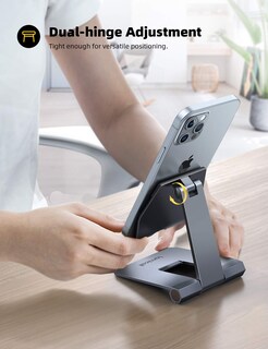 Foto 2 | Foto 2 | Soporte Para Teléfono Lamicall 2024 Ajustable Plegable De Aluminio Gris - Venta Internacional.