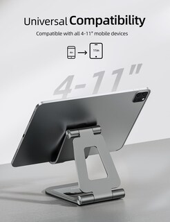 Foto 3 | Foto 3 | Soporte Para Tableta Nulaxy Doble Plegable De Aluminio Para Ipad Gris - Venta Internacional.