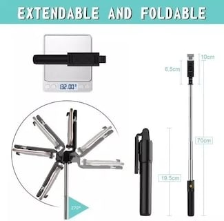 Foto 6 | Foto 6 | Kit 2 Bastones Selfie Stick con Control Remoto Bluetooth