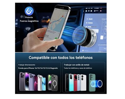 Foto 4 | Foto 4 | Soporte Xtellar Magnético Iman Celular Carro 360 Giratorio Gym Auto