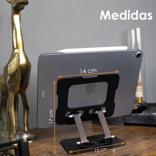 Foto 5 | Foto 5 | Base Soporte Para Tablet Archy De Aluminio Multiposicion Base Giratoria Altura Ajustable Portatil Plegable Para Oficina