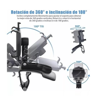 Foto 3 | Foto 3 | Soporte Universal Teléfono Móvil Giratorio De 360° Para Auto Eo Safe Imports Esi-10533 Negro