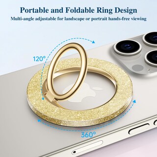 Foto 3 | Foto 3 | Empuñadura Magnética Para Teléfono Gviewin Compatible Con Magsafe Iphone Gold - Venta Internacional.